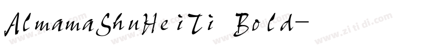AlmamaShuHeiTi Bold字体转换
